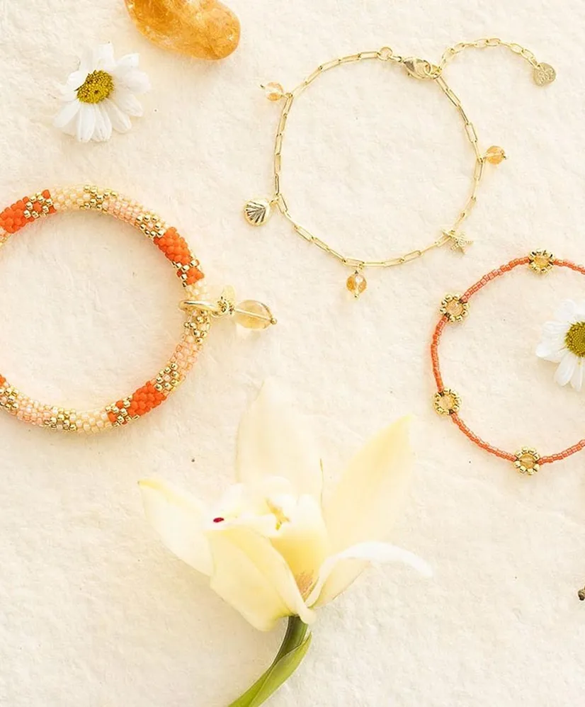 A Beautiful Story Armband Botanic Citrien