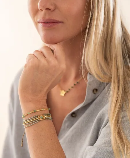 A Beautiful Story Armband Flashy Aventurijn