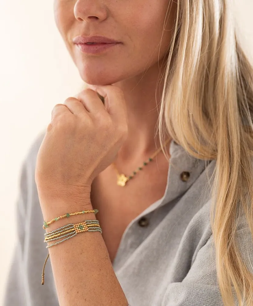 A Beautiful Story Armband Flashy Aventurijn