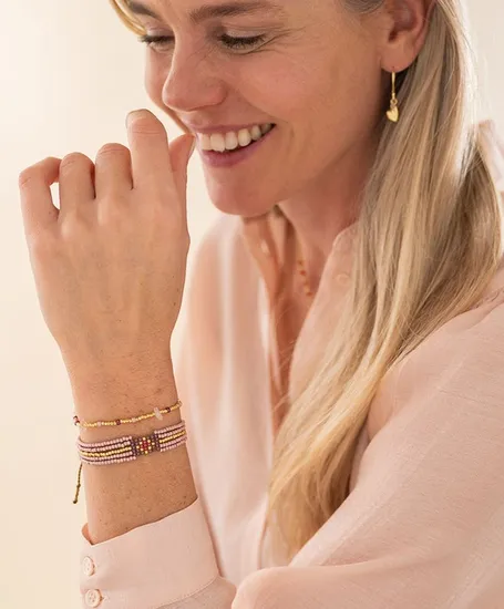 A Beautiful Story Armband Flashy Rozenkwarts