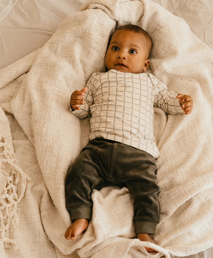 A Tiny Story Broek Badstof Effen