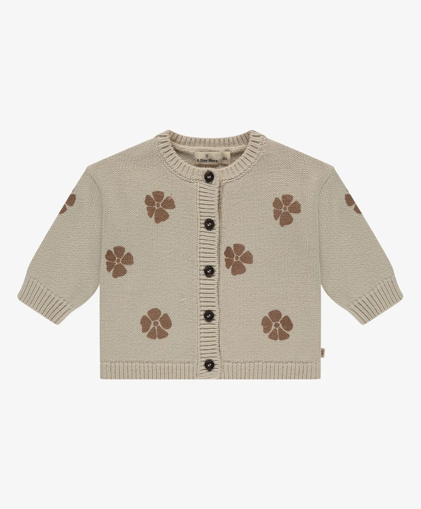 A Tiny Story Vest Knitted Bloemen