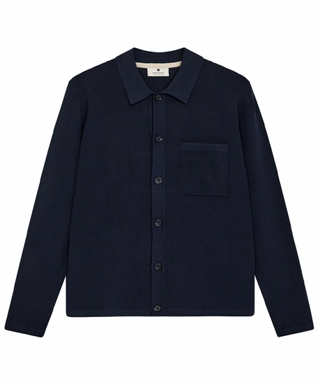 AKSVEND NEEDLE RIB KNIT CARDIGAN