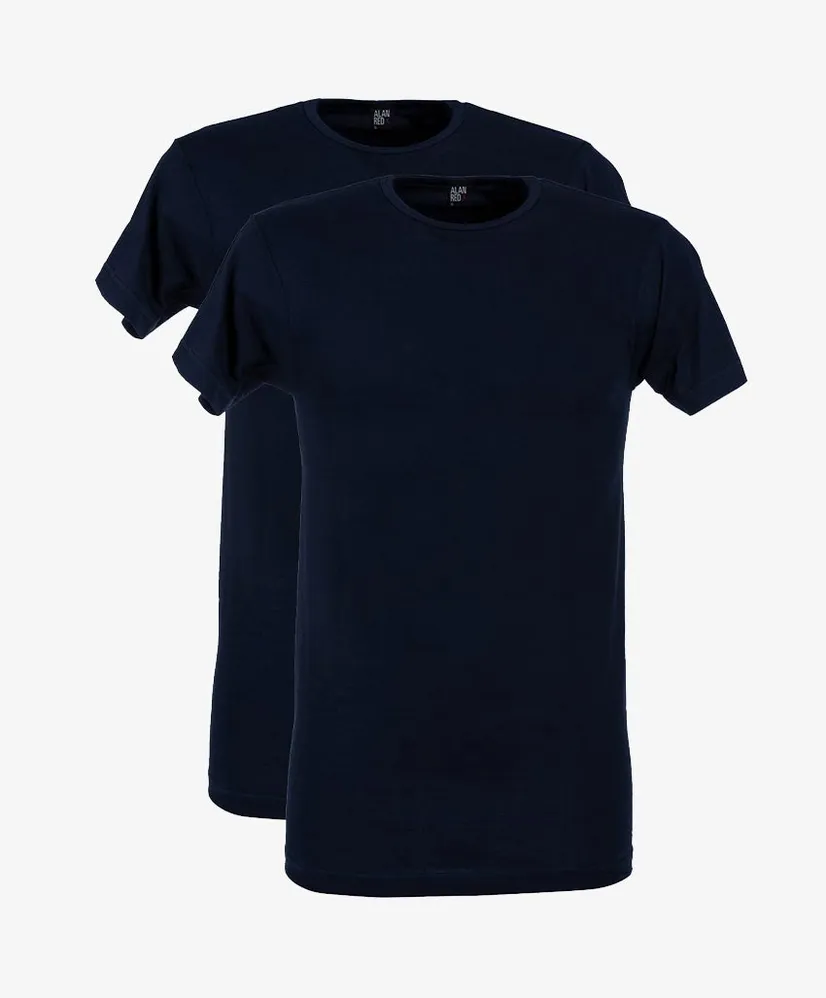 Alan Red T-Shirt Derby O-Neck 2-P