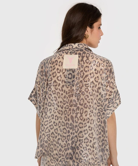 ALIX The Label Blouse Animal Sequin
