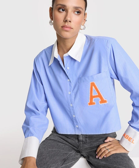 ALIX The Label Blouse Cropped Stripe