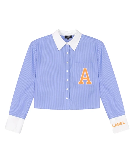 ALIX The Label Blouse Cropped Stripe