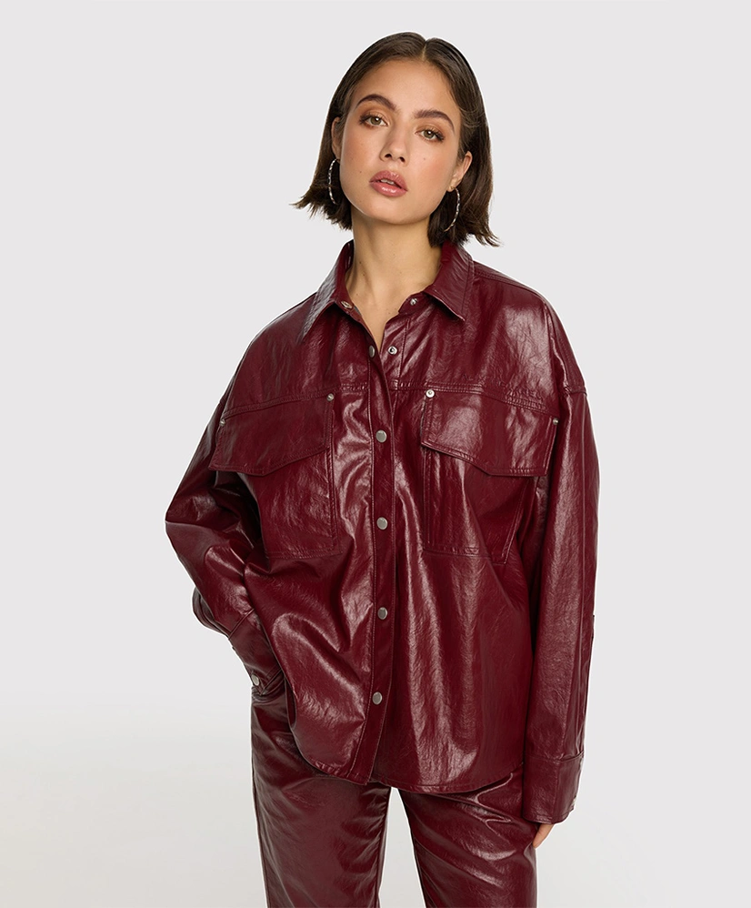ALIX The Label Blouse Faux Leather