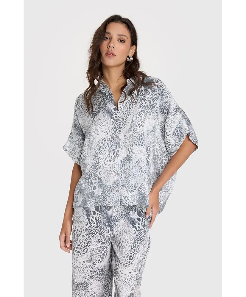 ALIX The Label Blouse Oversized Animal