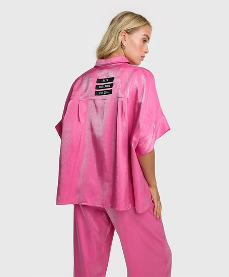 ALIX The Label Blouse Shine Boxy Fit
