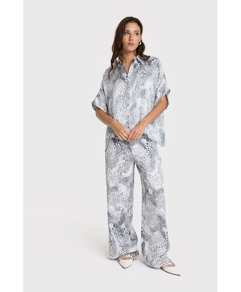 ALIX The Label Broek Wide Leg Animal