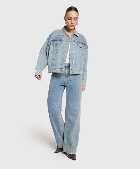 ALIX The Label Jeans Embellished Wide Leg