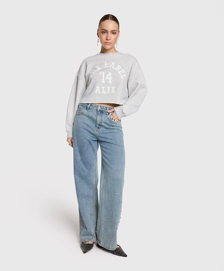 ALIX The Label Jeans Embellished Wide Leg
