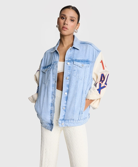 ALIX The Label Spijkerjack Mixed Sleeve