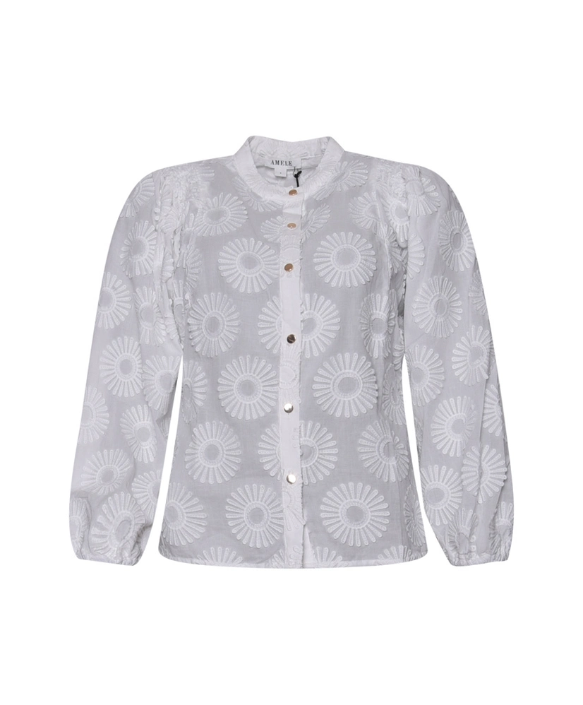 Amele Blouse Job Flower Embroidery