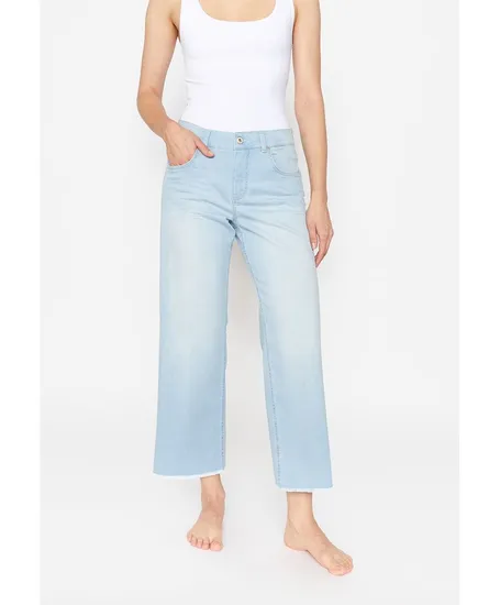 Angels Jeans Wide Leg Linn Fringe