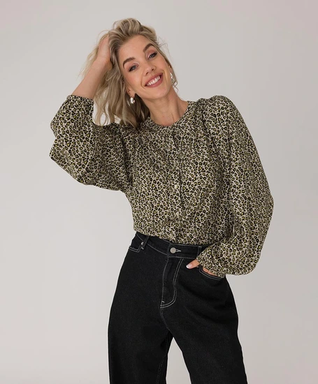 Anna Blouse Animal Print