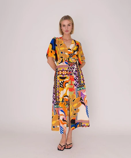 Anna Maxi Jurk Allover Print