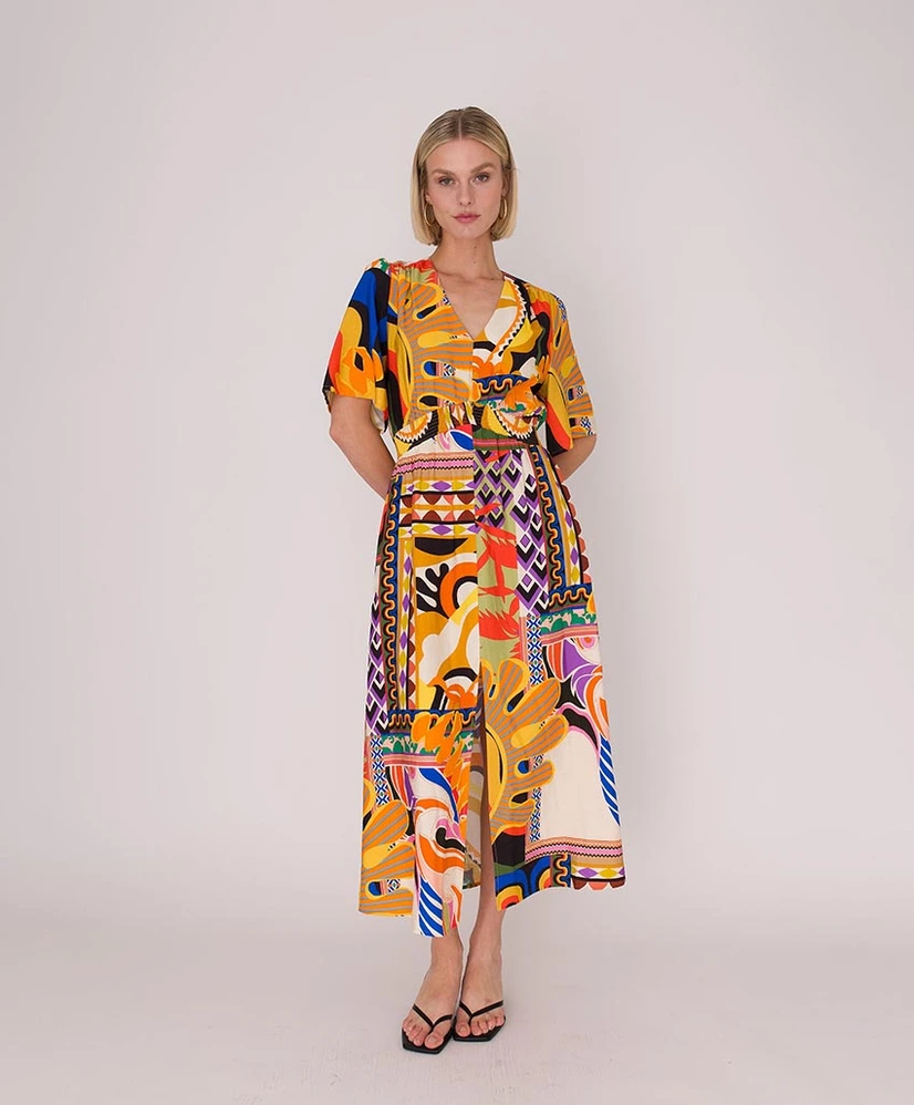 Anna Maxi Jurk Allover Print