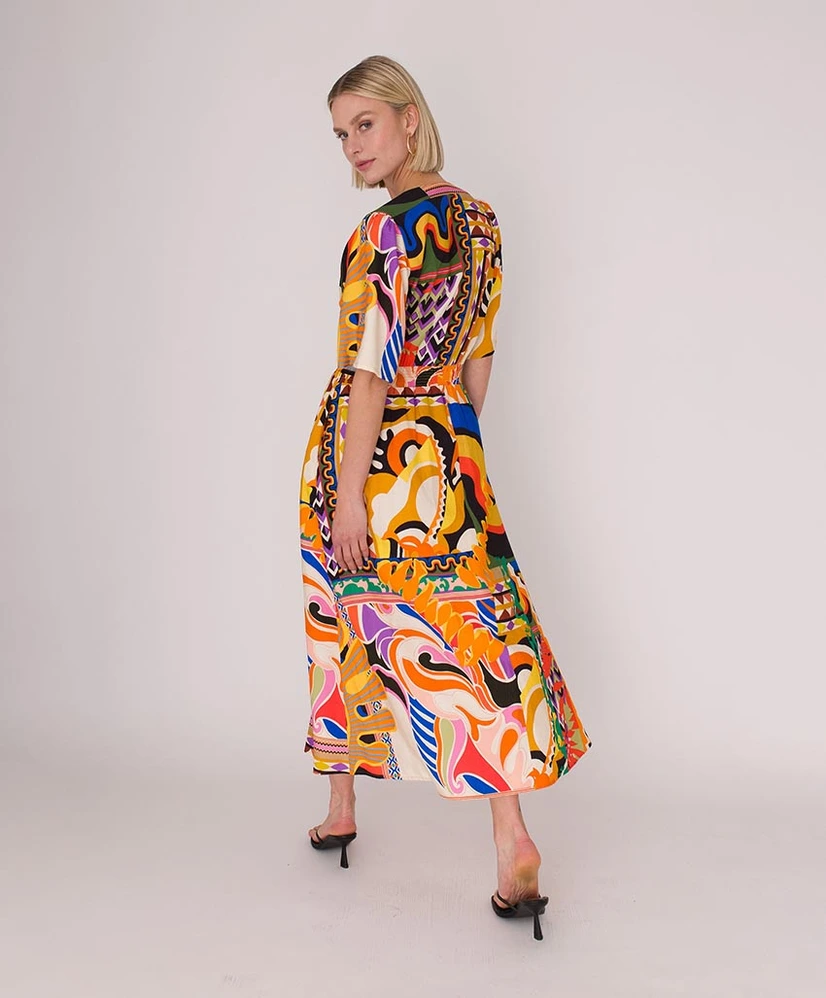 Anna Maxi Jurk Allover Print