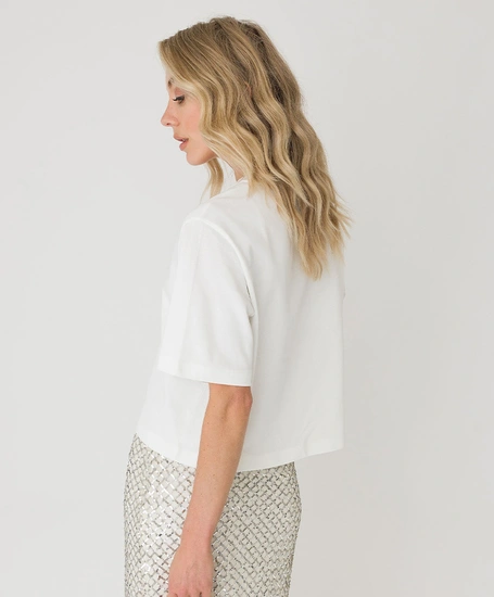 Anna T-shirt Geborduurde Bloem