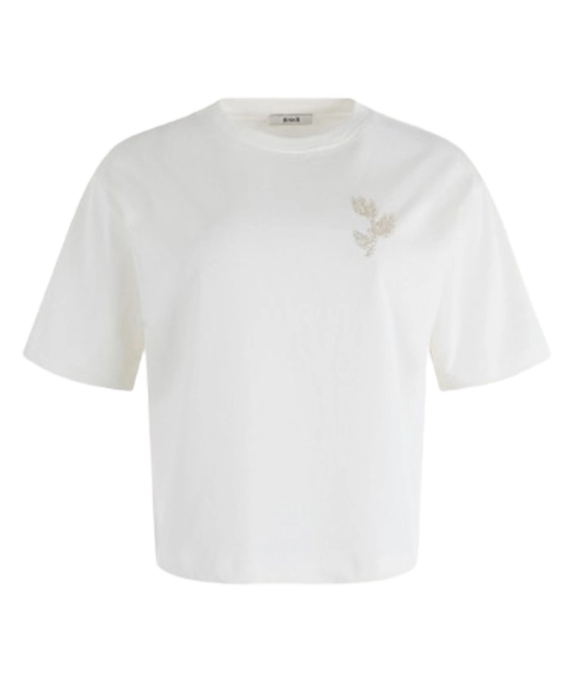 Anna T-shirt Geborduurde Bloem