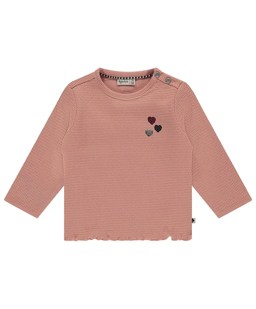 Babyface T-shirt Hartjes Borstprint