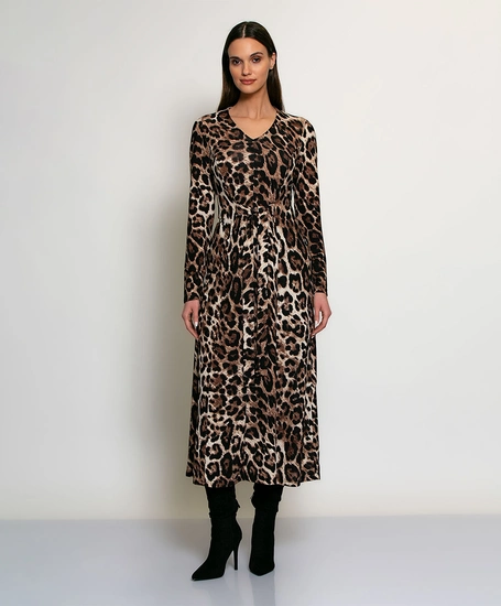 Batida Midi Jurk Leopard