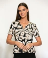 Batida Top Print V-Hals