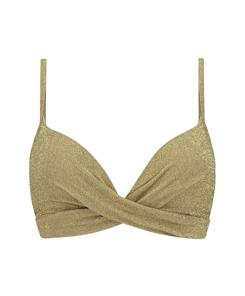 Beachlife Bikinitop Gold Glitter