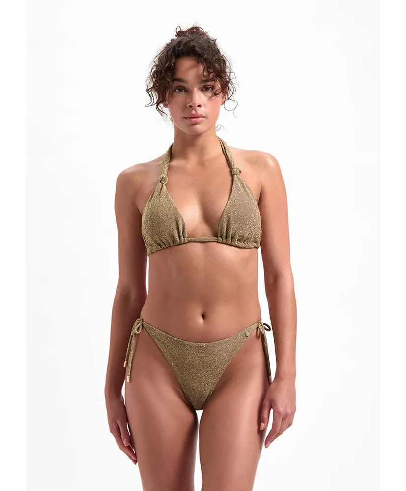 Beachlife Bikinitop Gold Glitter