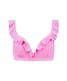 Beachlife Bikinitop Melon & Pink Ruffle