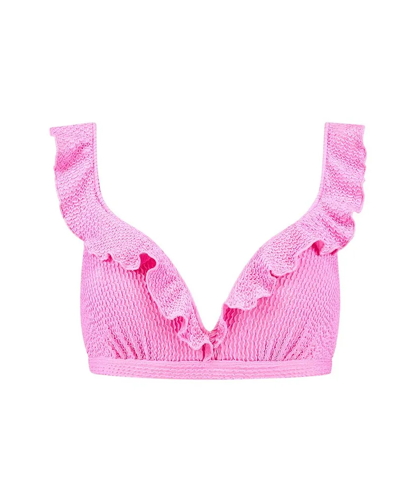 Beachlife Bikinitop Melon & Pink Ruffle