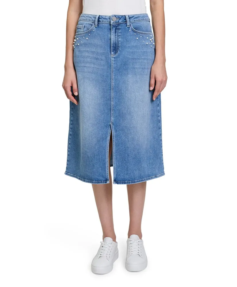 Betty & Co Midi Spijkerrok Split