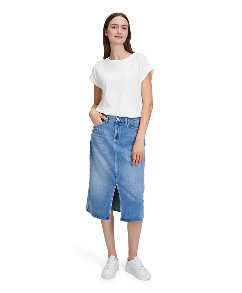 Betty & Co Midi Spijkerrok Split