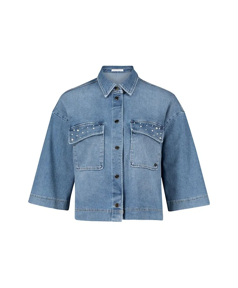 Betty & Co Spijkerblouse Parels