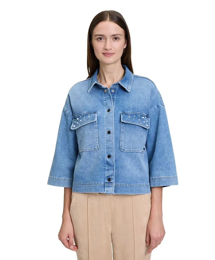 Betty & Co Spijkerblouse Parels