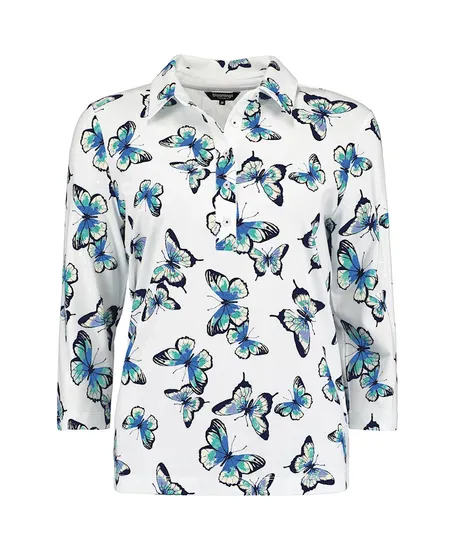 Bloomings Polo Butterfly Print