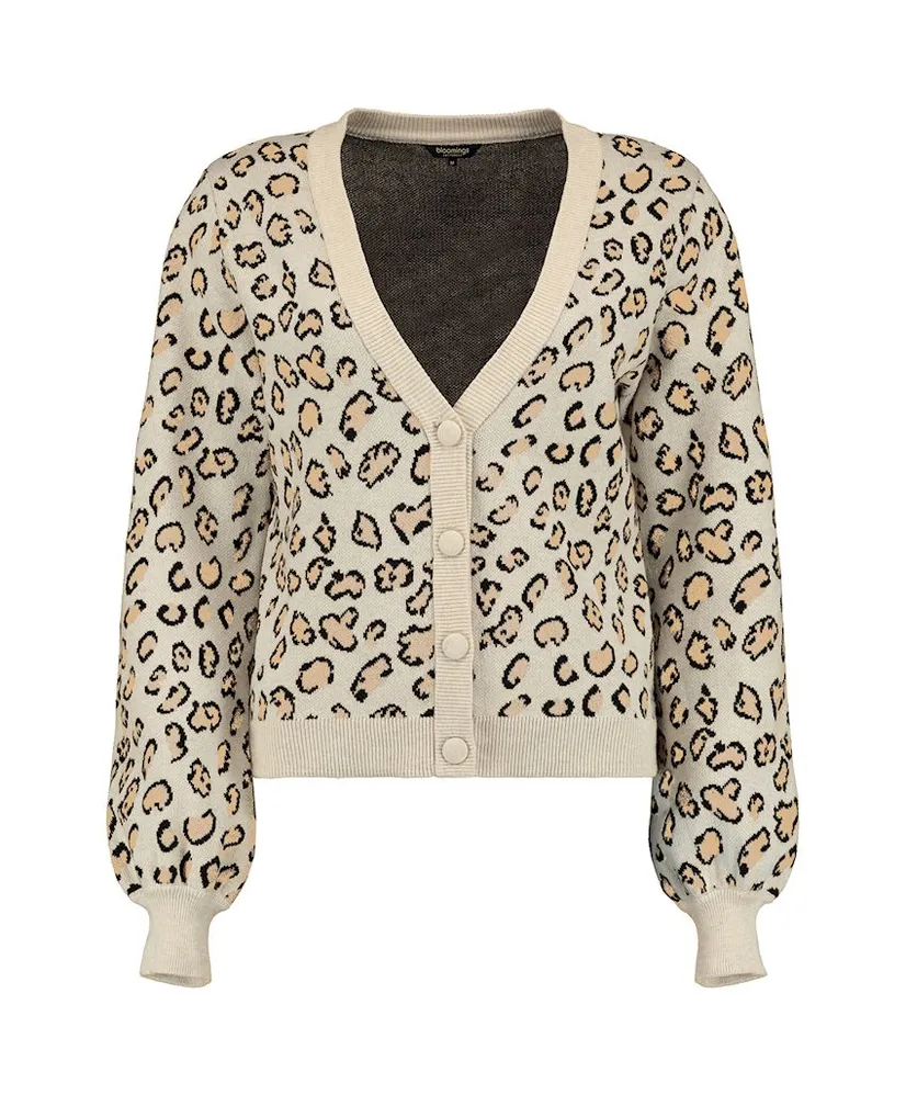 Bloomings Vest V-hals Leopard