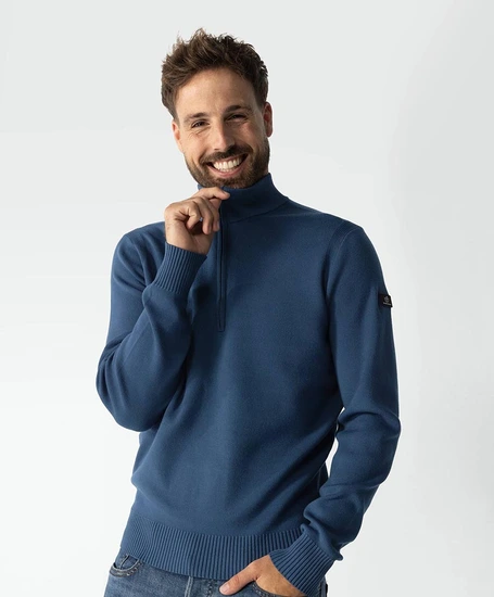 Bluefields Half Zip Trui Effen