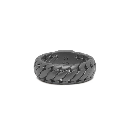 Buddha to Buddha Ben Small Ring Black Rhodium Silv