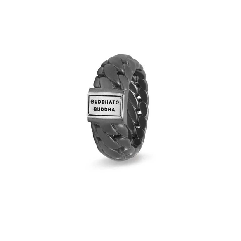 Buddha to Buddha Ben Small Ring Black Rhodium Silv