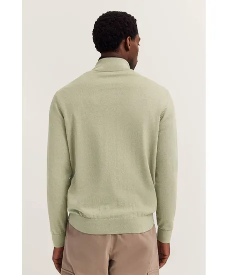 Bugatti Half Zip Trui Effen