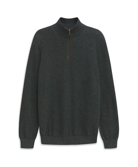 Bugatti Half Zip Trui Effen