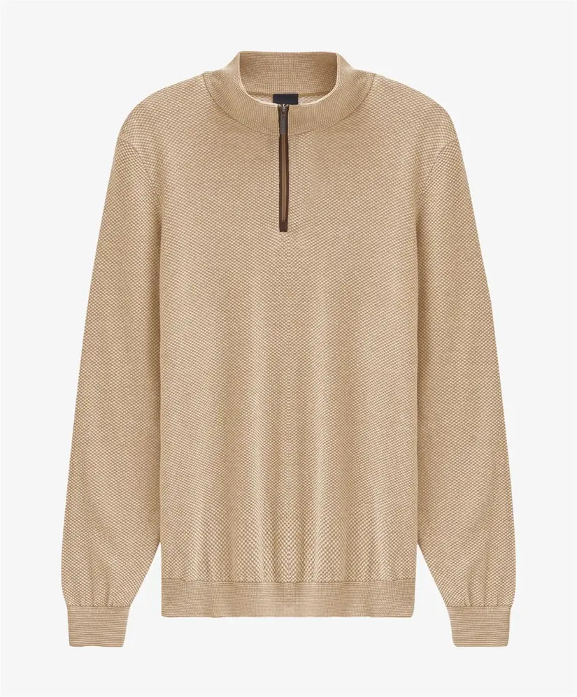 Bugatti Half Zip Trui Effen