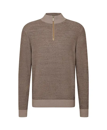 Bugatti Half Zip Trui Gemêleerd