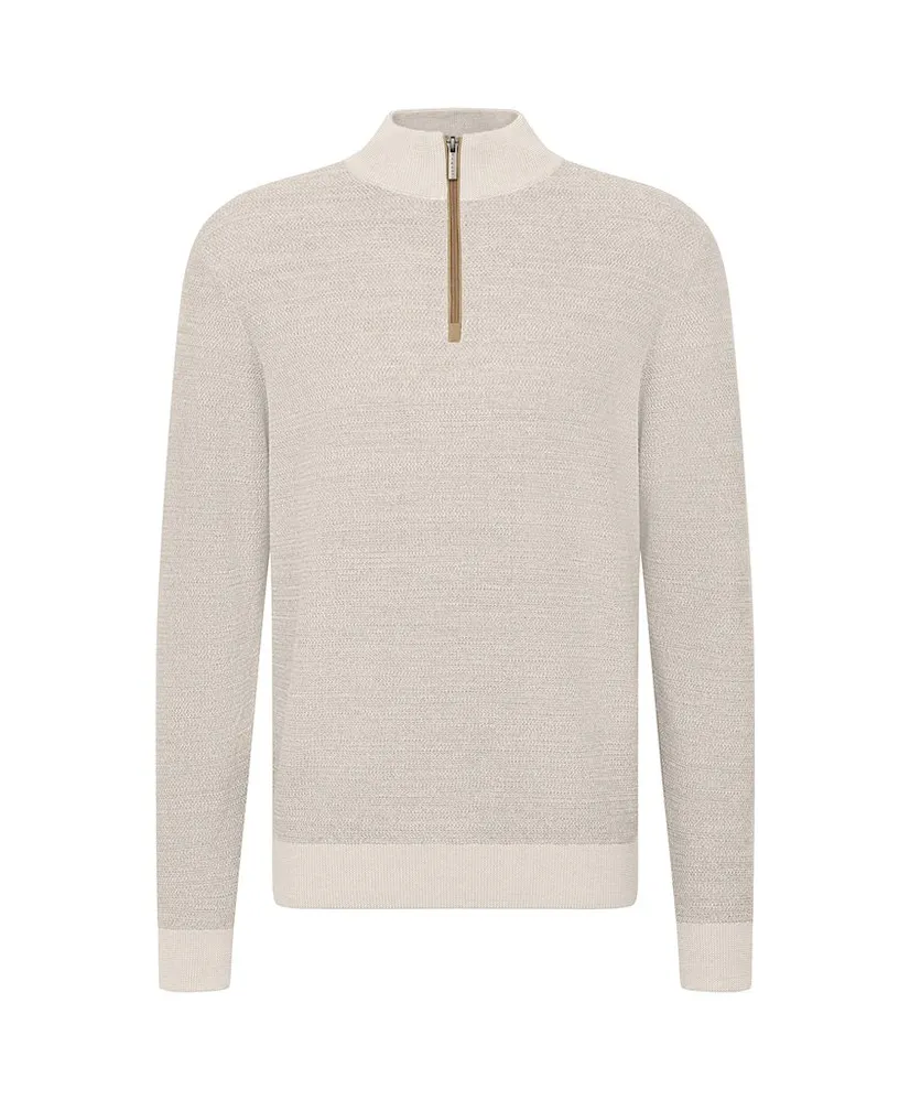 Bugatti Half Zip Trui Gemêleerd
