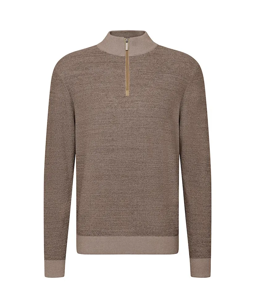 Bugatti Half Zip Trui Gemêleerd