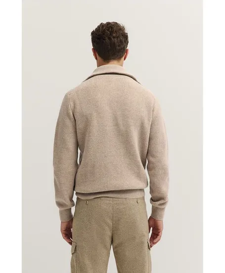 Bugatti Half Zip Trui Rib