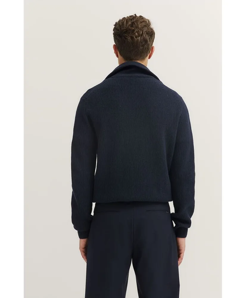 Bugatti Half Zip Trui Rib